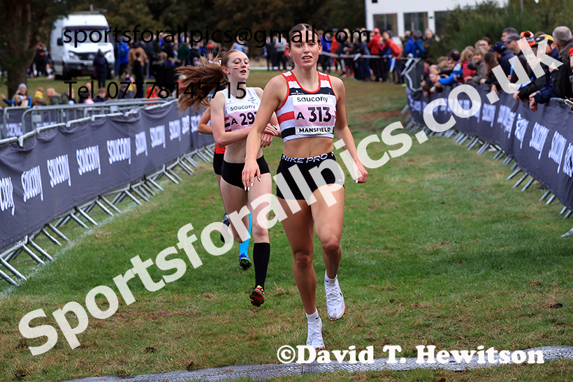 Womens Under-17s 2024 National Cross Country Relays, Berry Hill Park, Mansfield.   Photo: David T. Hewitson/Sports for All Pics